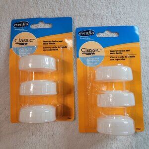 Evenflo Bottle Cap Rings & Sealing Disks (6 Pack)